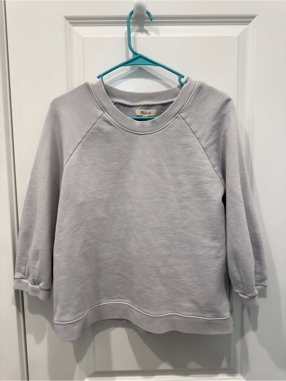 Madewell Pale Gray Relaxed Crewneck Sweatshirt